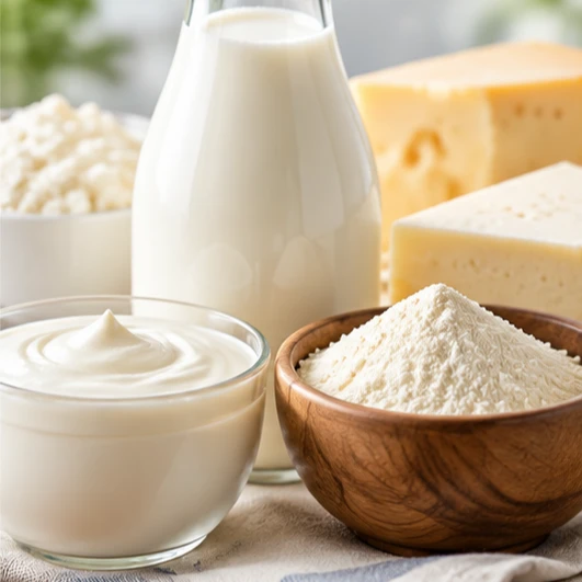 Milk, yogurt, cheese and milk powder – dairy products